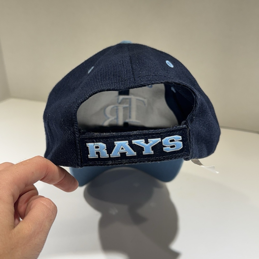 FAN Favorite Tampa Bay Rays TB Navy Blue Baseball Hat Cap Hook Loop Closure - Picture 3 of 7